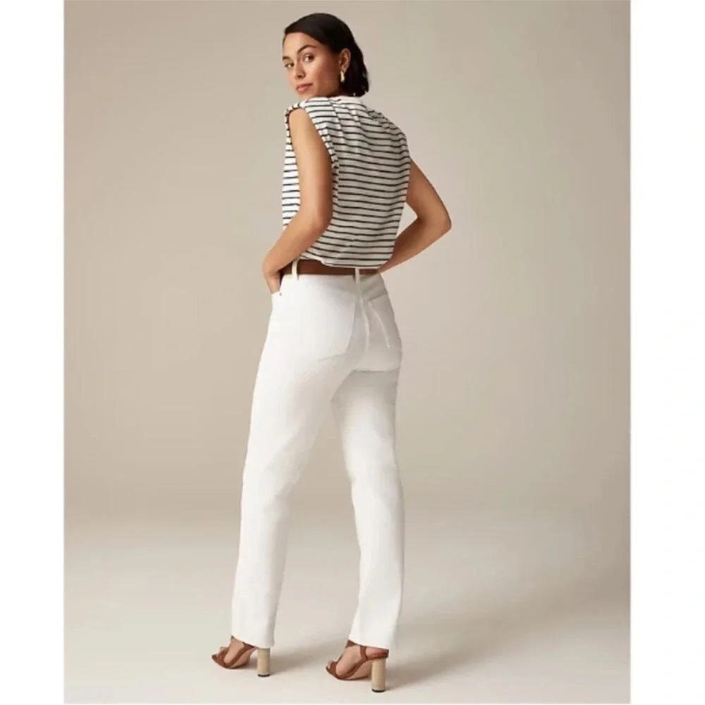 J. Crew White Essential Straight Jeans 30 NWT